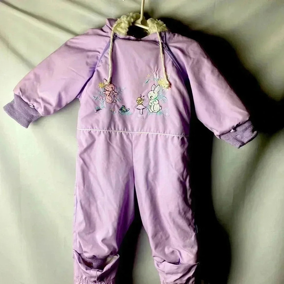 TIDYKINS VINTAGE ONE PIECE SNUGGLE BUNTING COLD WEATHER GEAR SHERPA LINED CLEAN - Picture 1 of 14